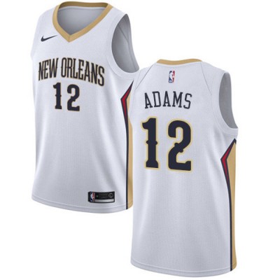 Nike New Orleans Pelicans #12 Steven Adams White NBA Swingman Association Edition Jersey Men's